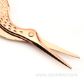 Tailoring sewing scissors cloth fabric rose gold embroidery scissors stork scissors